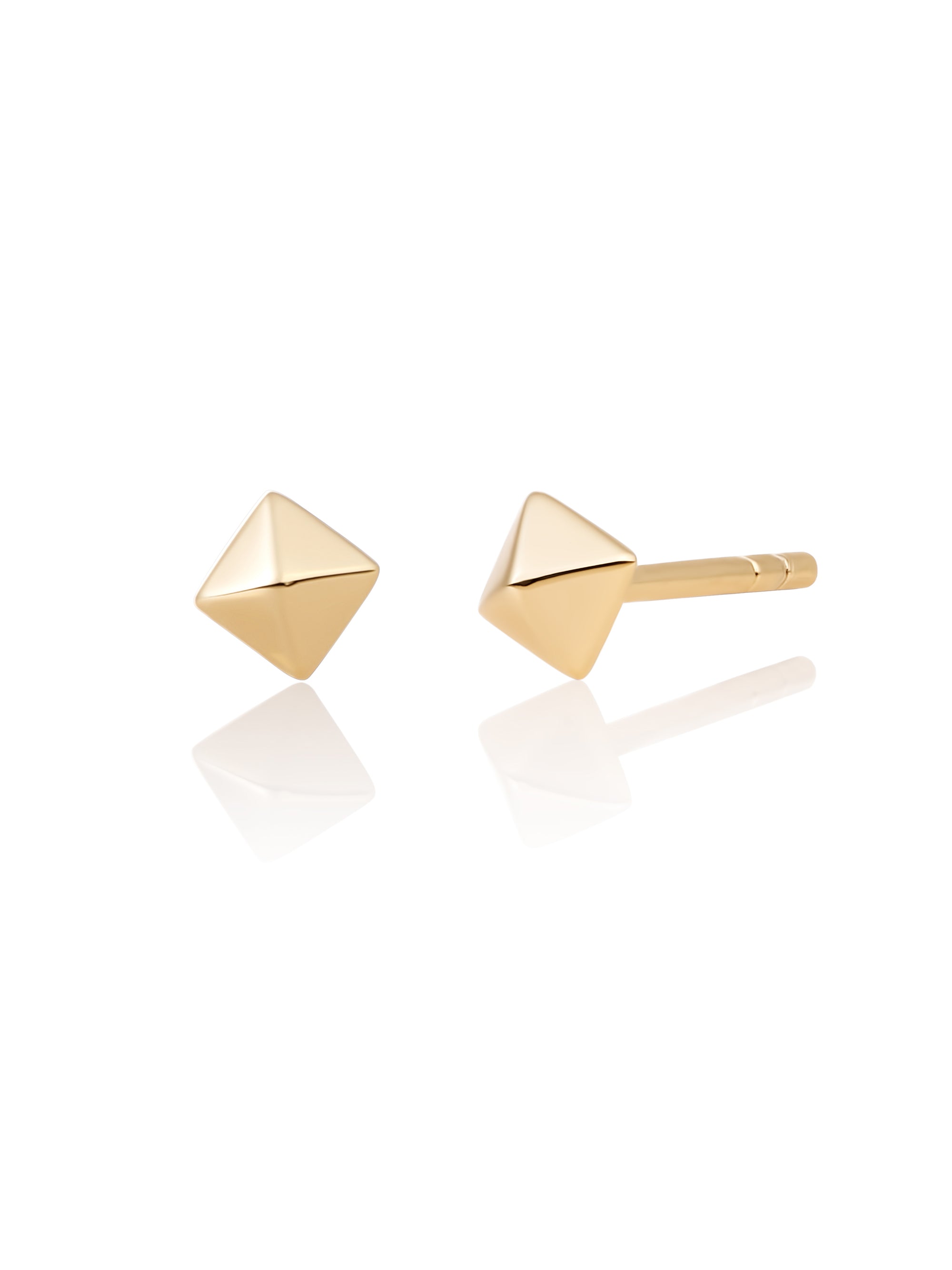 Edge Pyramid Oorknopjes | Goudkleurig