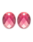 Fuchsia Quartz Large Oval oorbel edelstenen