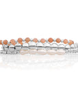 Pearl Sunstone Bubble Armbanden Stack | Zilver