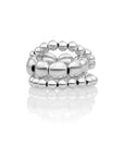 Essentials Double Bubble Ringen Stack | Zilver