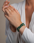 Armband met Groene Onyx Edelsteen kralen van Sparkling
