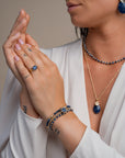 Twist Ring Sodalite l 9 karaat