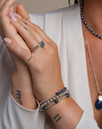 Twist Ring Met Edelsteen van Sodalite in 925 zilver