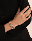 Sunstone Saturn Small Bubble Beads Armbanden Stack | Zilver