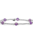 Zilveren damesarmband met Amethyst edelsteen