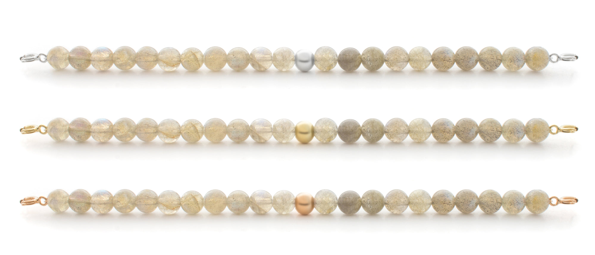 Labradorite Orbit armband met Clasps - 6MM - Sparkling Jewels