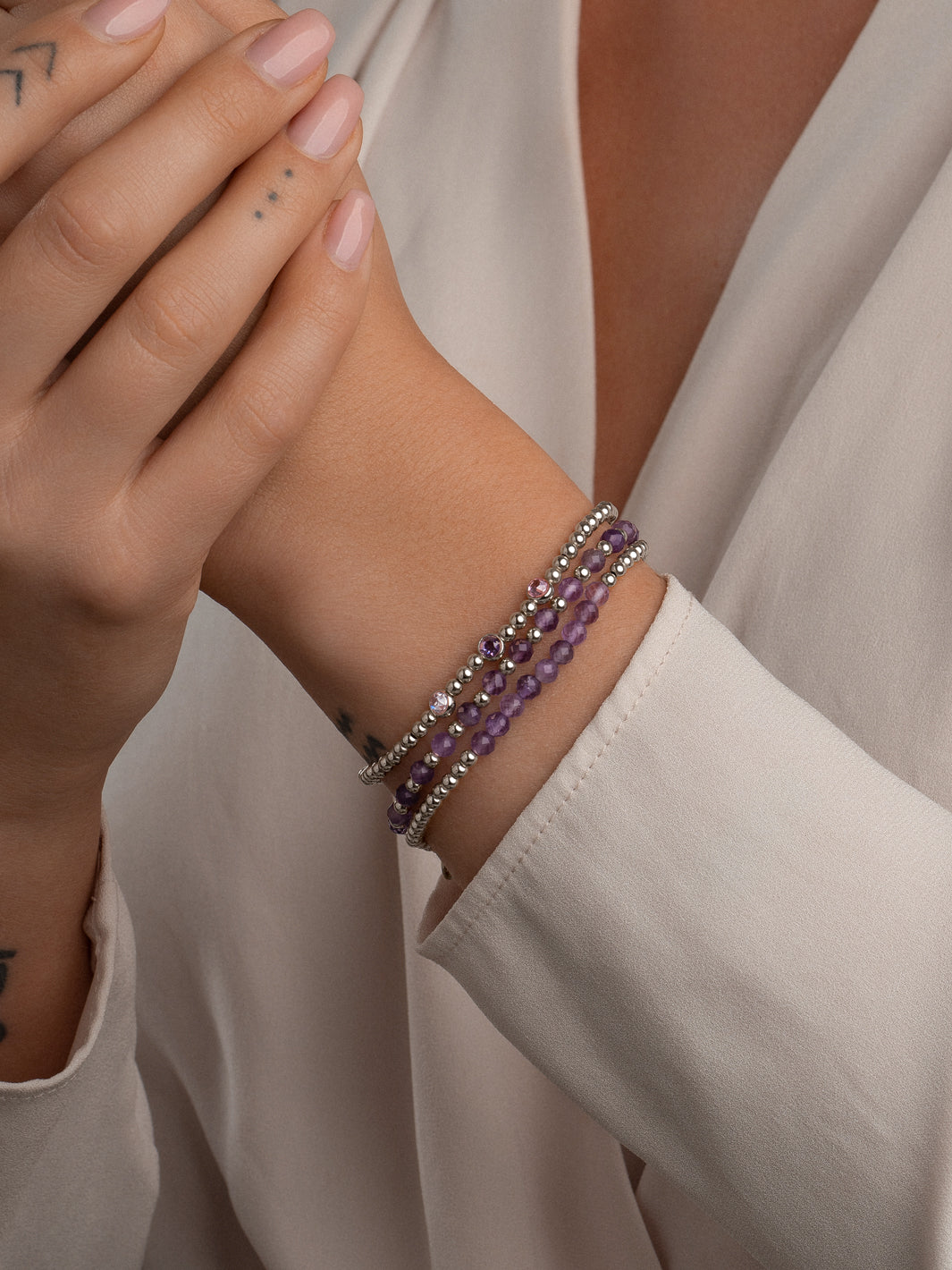 Armband zilver voor dames met zirkonia steentjes