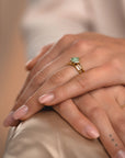 Edge Ring Green Aventurine | 9 karaat