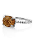Twist Ring Smoky Quartz - Zilver