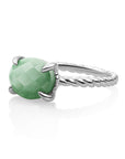 Twist Ring Green Aventurine - zilver