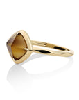 Edge Ring Smoky Quartz | 9 karaat