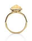 Edge Ring Yellow Jade | 9 karaat
