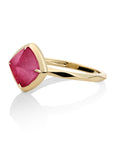 Edge Ring Fuchsia Jade | 9 karaat