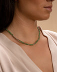 Link Ketting Green Aventurine & Labradorite zilver
