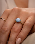Twist Ring Blue Lace Agate | 9 karaat