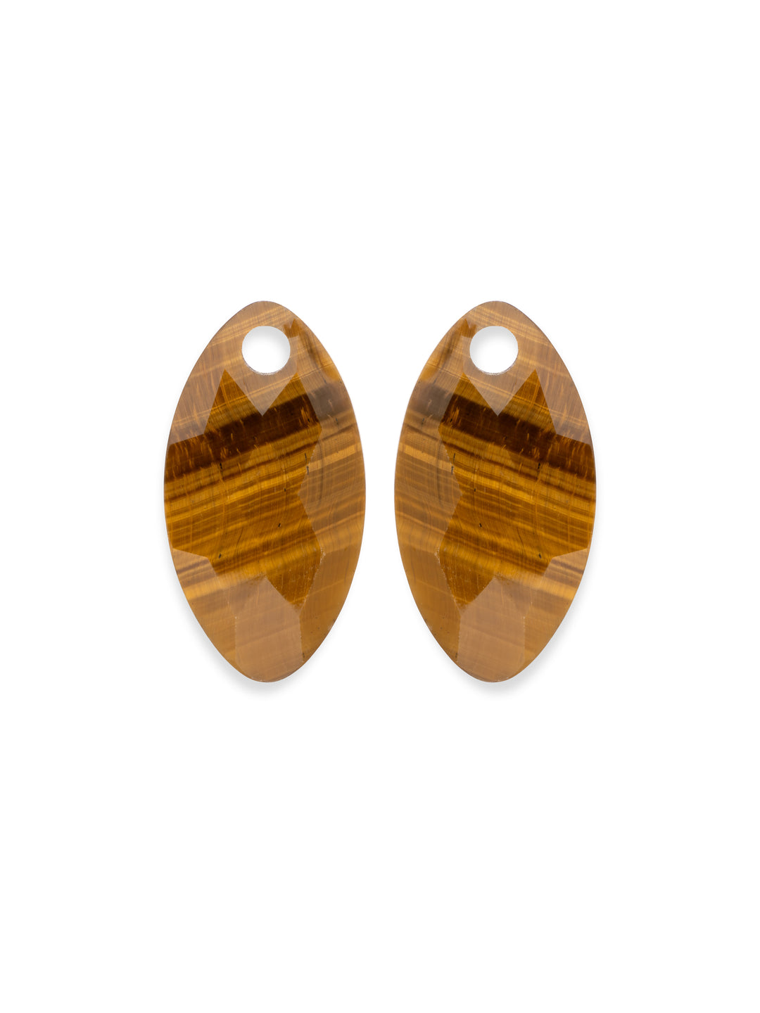 Tiger Eye Leaf oorbel edelstenen