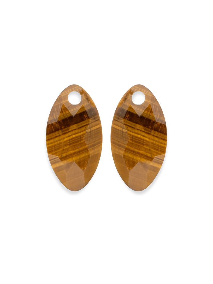 Tiger Eye Leaf oorbel edelstenen