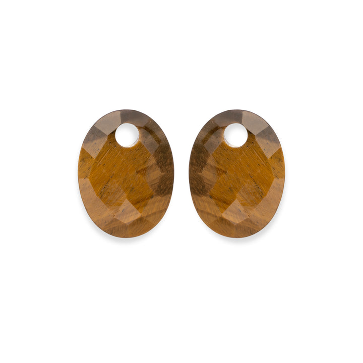 Tiger Eye Medium Oval Oorbel Edelstenen