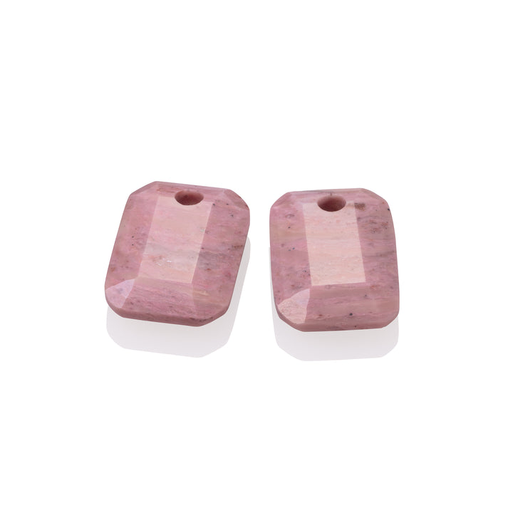 Pink Rhodonit Baguette Ohrring -Edelsteine