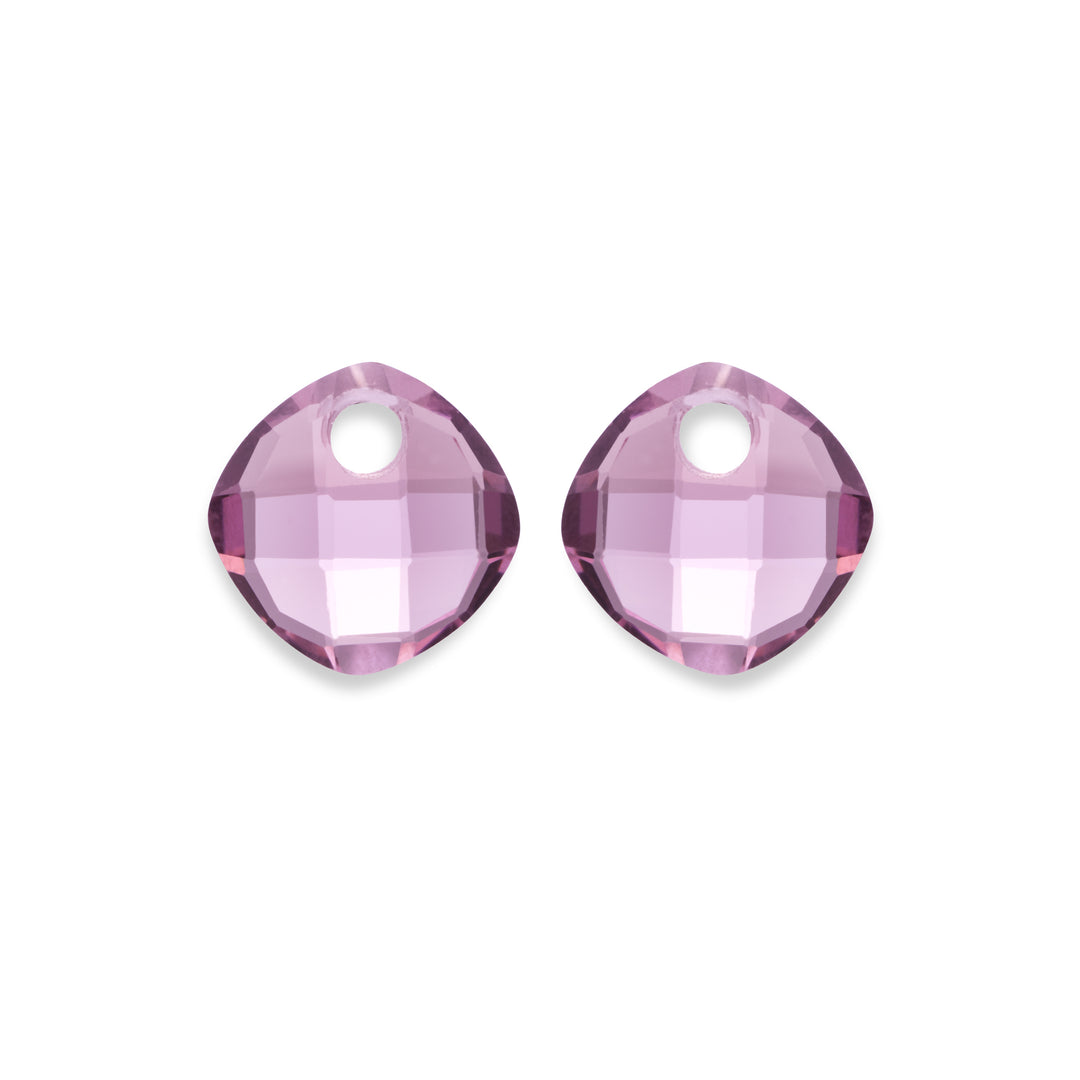 Aubergine Quartz Cushion Cut oorbel edelstenen