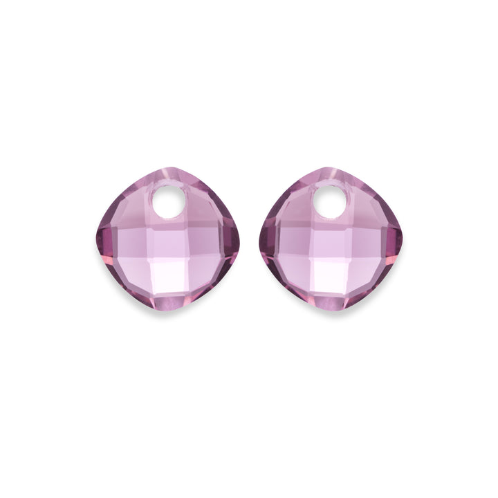 Aubergine Quartz Cushion Cut oorbel edelstenen