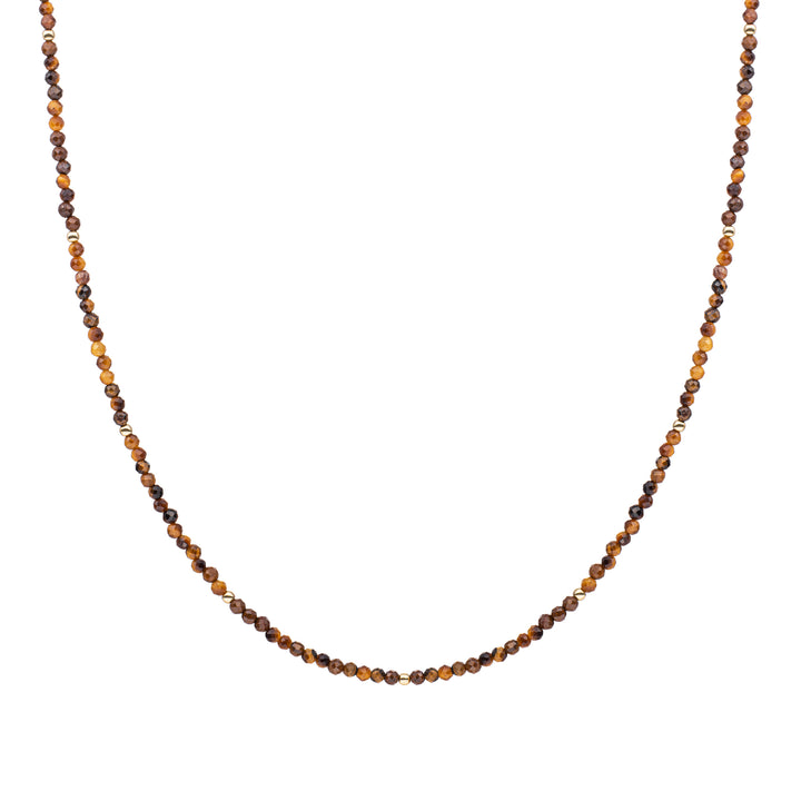 Tiger Eye Kralenketting 2mm Goudkleurig