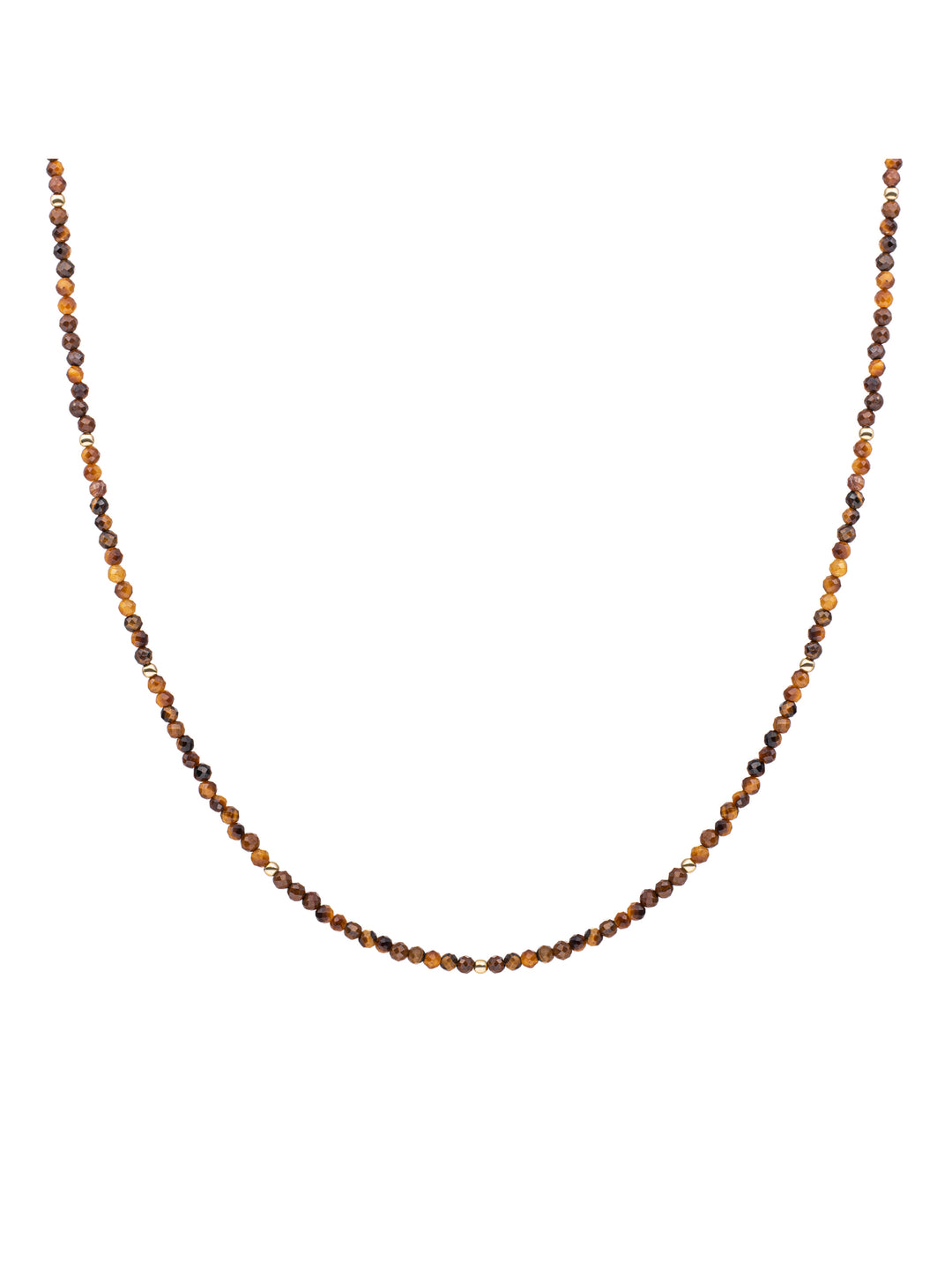 Tiger Eye Kralenketting 2mm Goudkleurig