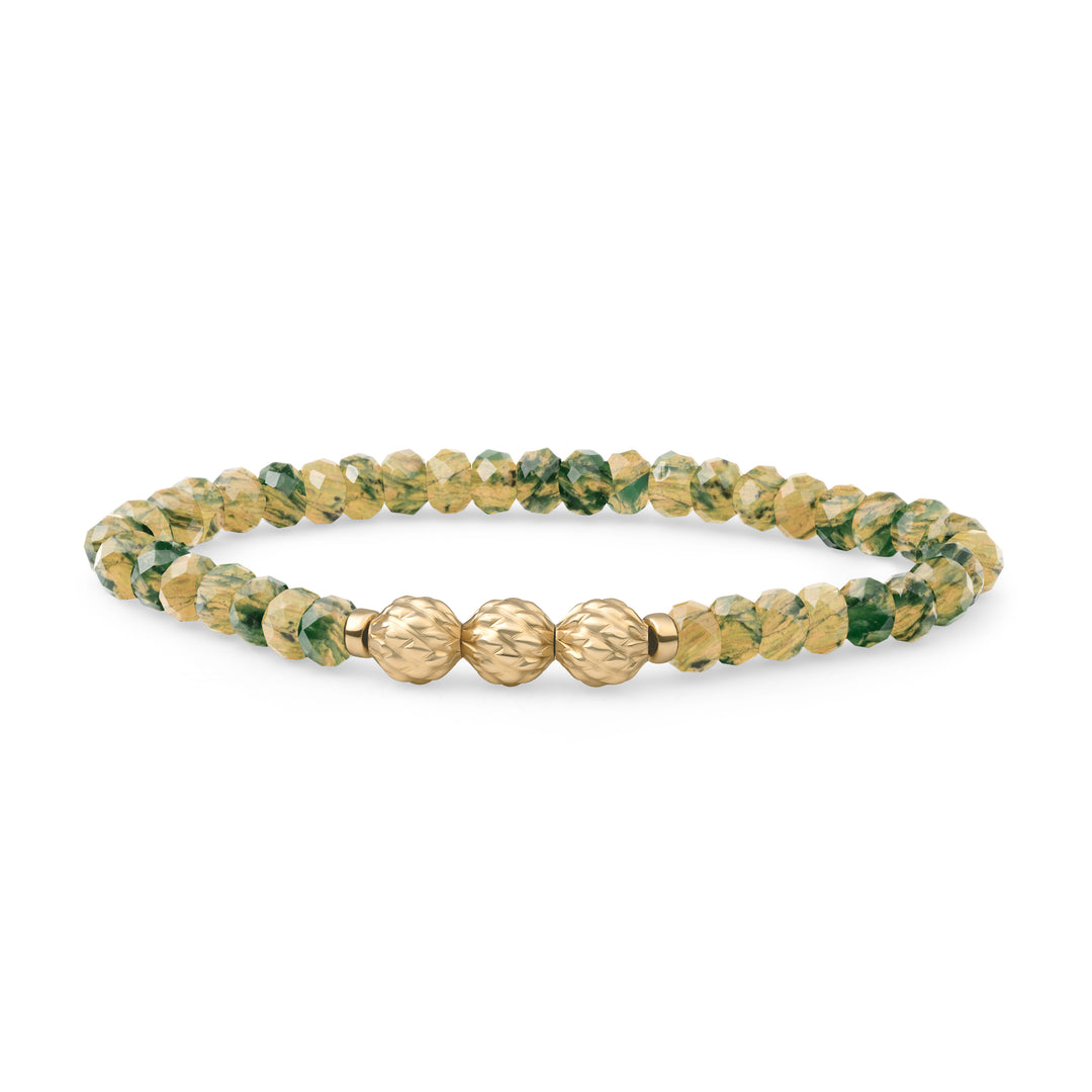 Ya'an Green Jade Fuse Perlen Armband