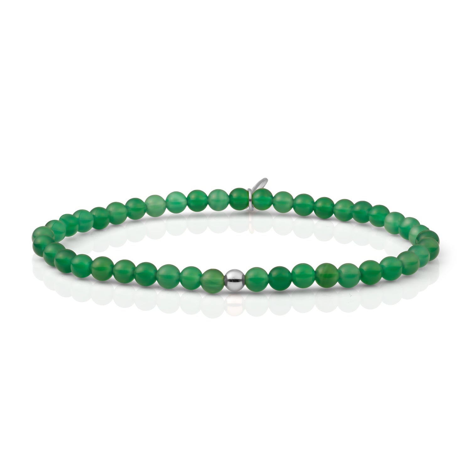 Sparkling Gemstone Green Onyx Small Saturn #kleur_zilver