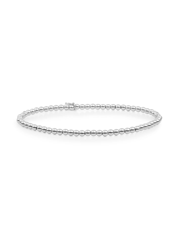 Saturn 3mm kralenarmband | Zilver