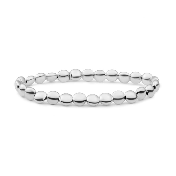 Flat Beads armband | Zilver