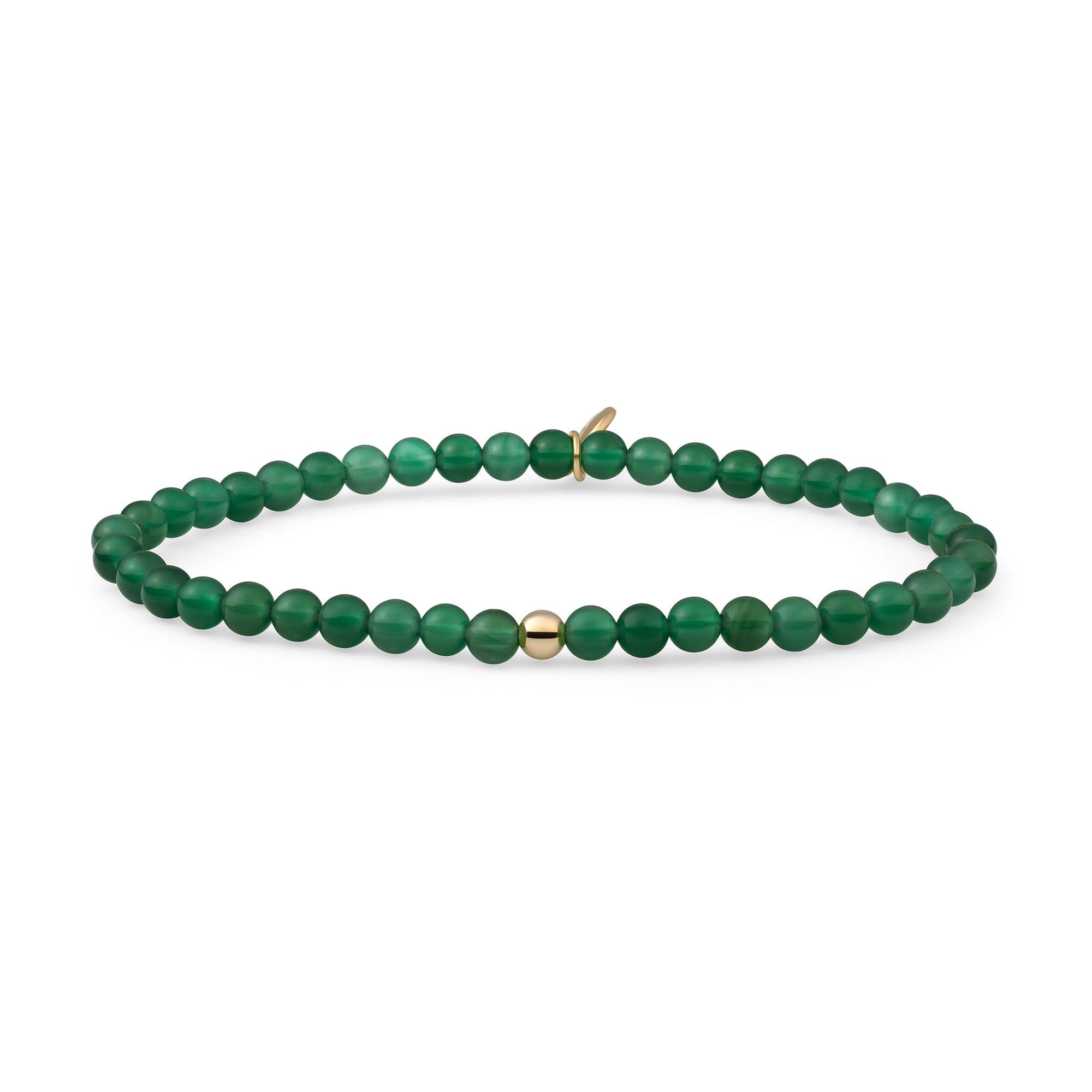 Groene Onyx Saturn Armband Small #kleur_goud
