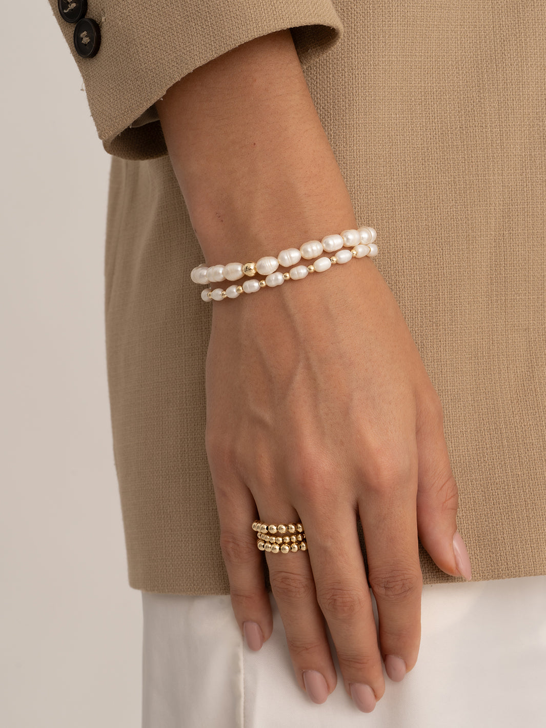 Pearl Saturn large armband