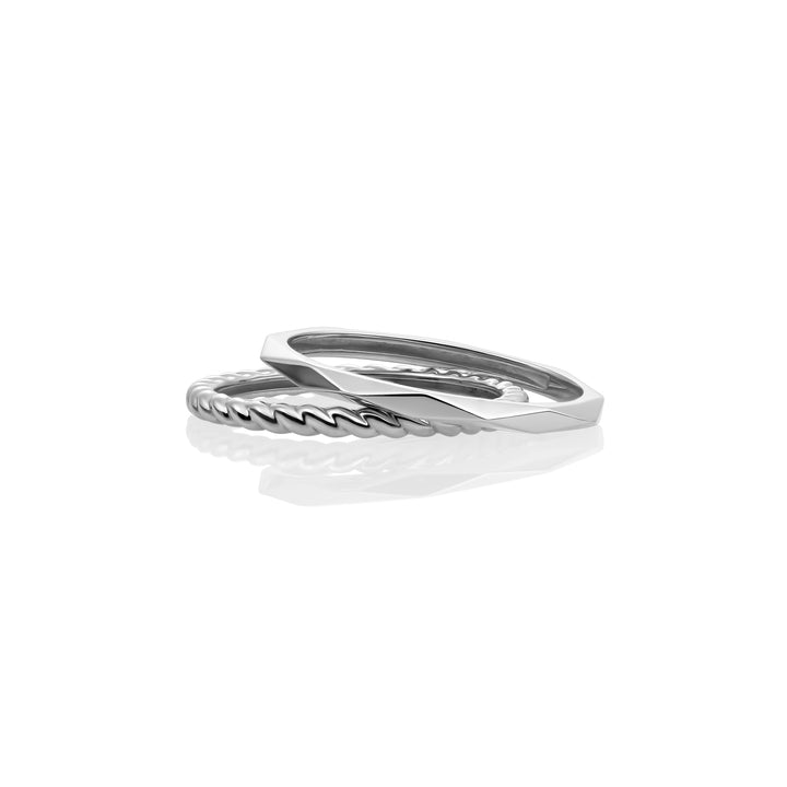 Grundlegende zusätzliche Ringe Stack | Silber