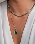 gouden essential sieraden voor dames met groene onyx edelsteen