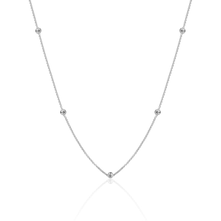 Weiße CZ Perlen Ankerkin | Silber
