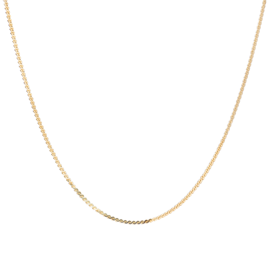 Serpentine ketting | Goudkleurig