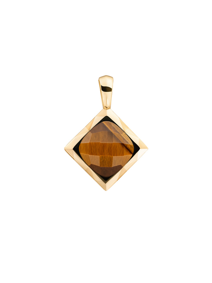 Cushion Cut Pendant | Tiger Eye