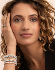 Parel Roundel Interstellar Large Armbanden Stack | Zilver
