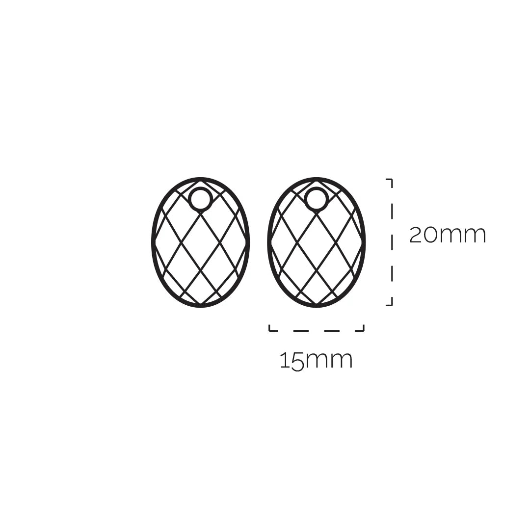 Sunstone Mittel oval Ohrringe-Edelsteine