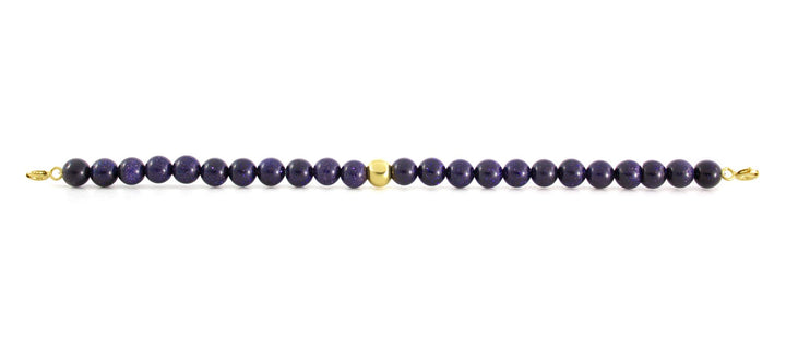 Goldstone Blue Orbit Bracelet with Clasps - 6MM - Sparkling Jewels