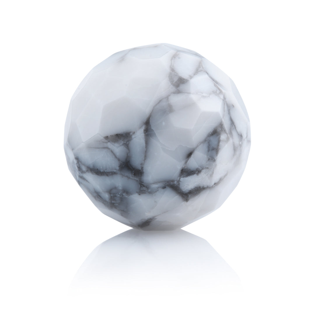 Howlite - 14mm gefacetteerd - Sparkling Jewels