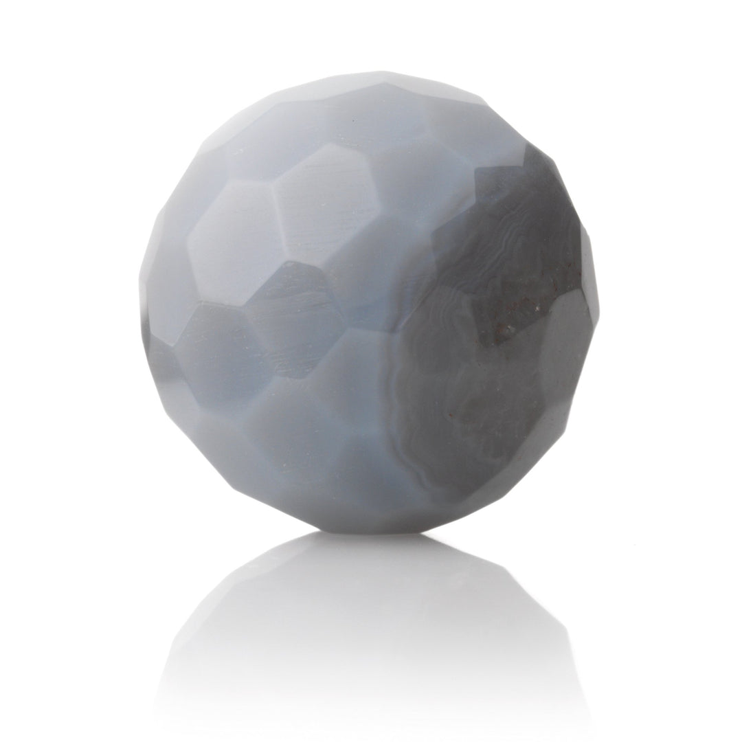 Grey Agate - 14MM Facet - Sparkling Jewels