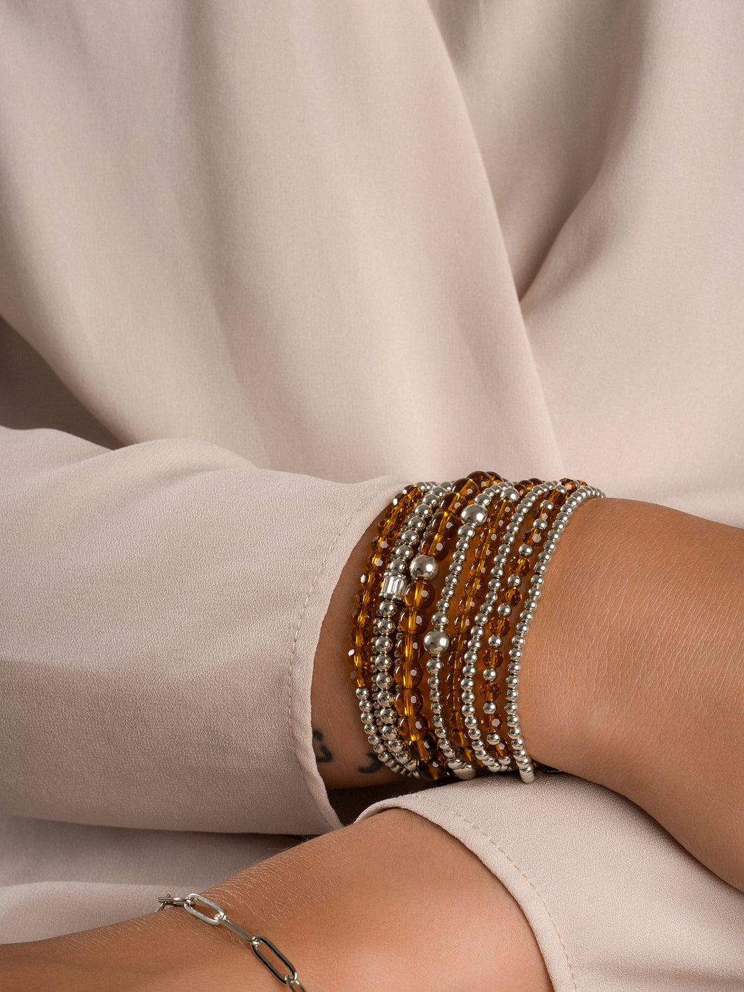 Citrine Quartz Saturn large armband