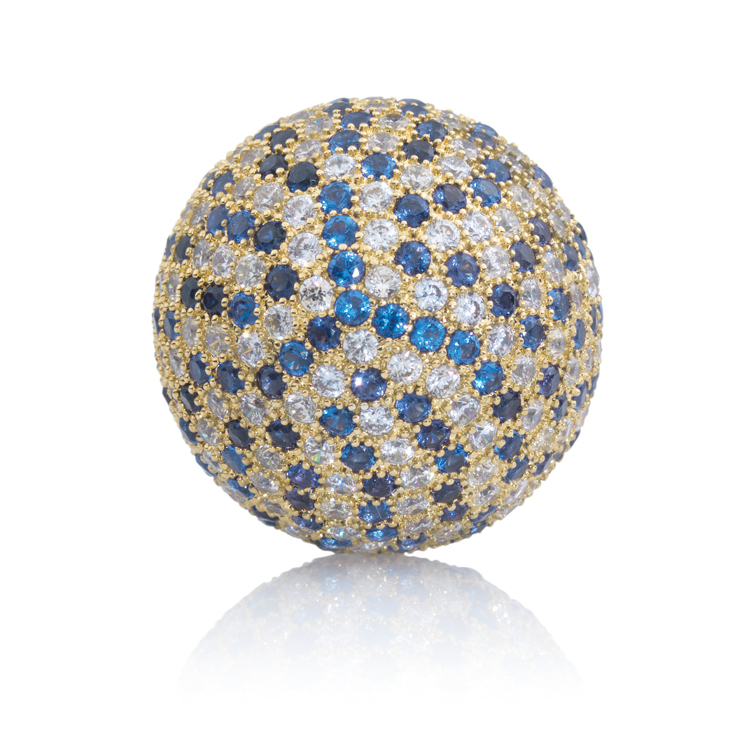 Polaris Goud Blue Flame - 14mm - Sparkling Jewels