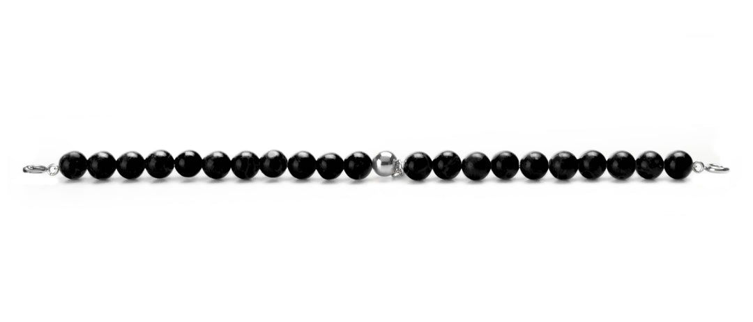 Onyx Orbit armband met Clasps - 6MM - Sparkling Jewels