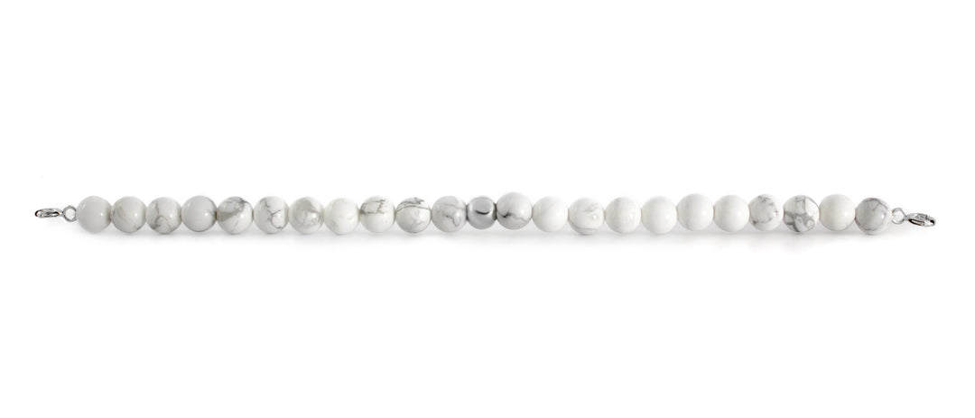 Howlite Orbit Bracelet with Clasps - 6MM - Sparkling Jewels