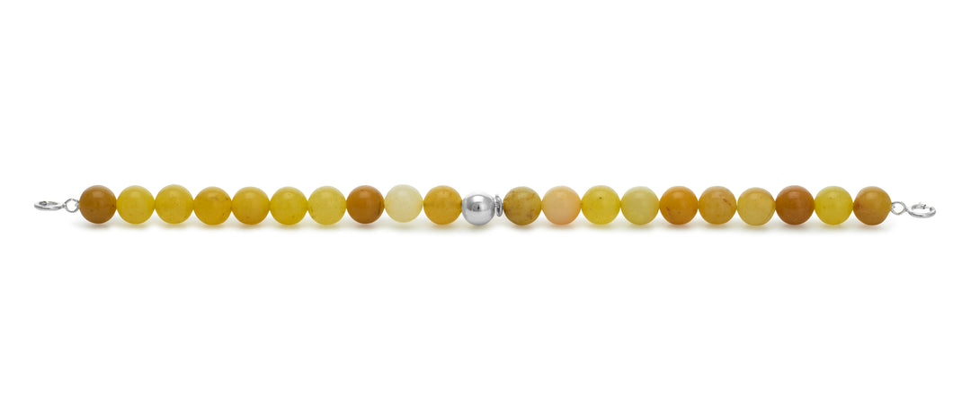 Yellow Jade Orbit Bracelets with clasps - 6MM - Sparkling Jewels