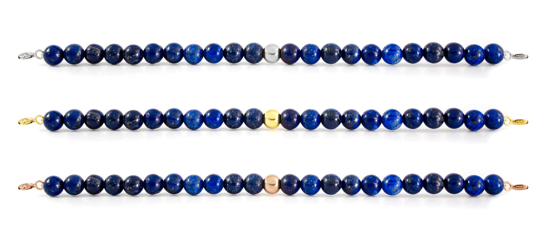 Lapis Lazuli Orbit armband met Clasps - 6MM - Sparkling Jewels