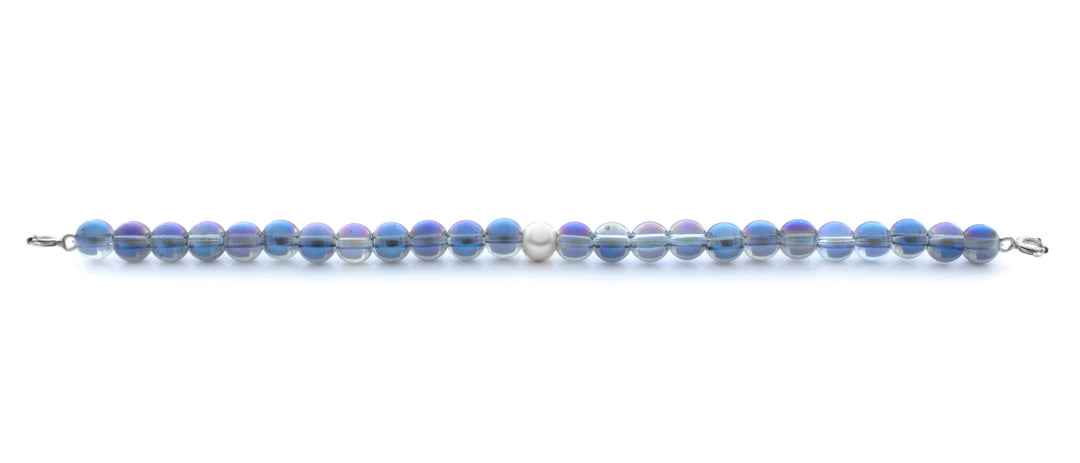 Aqua Aura Blue Orbit Bracelet with clasps - 6MM